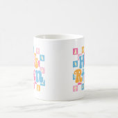 彼市松模様にが復活したキリスト教復活祭 コーヒーマグカップ (中央)