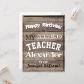 彼最高のの先生誕生日カーカスタムド カード (正面/裏面インサイチュ)