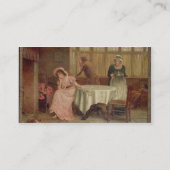 「彼来ますか」。 (キャンバスの油) 名刺 (裏面)