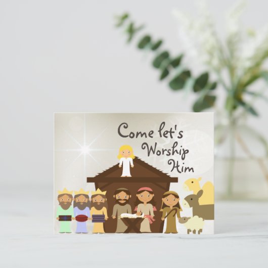 彼来を崇拝出生クリスマス葉書 シーズンポストカード (スタンド正面)