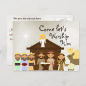 彼来を崇拝出生クリスマス葉書 シーズンポストカード (正面/裏面)