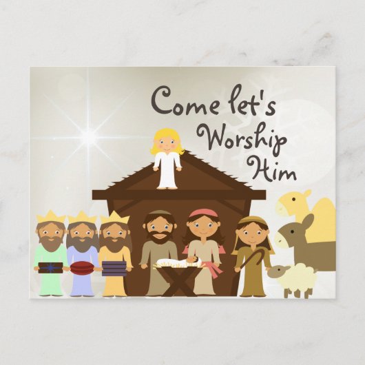 彼来を崇拝出生クリスマス葉書 シーズンポストカード (正面)