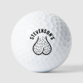 彼氏おもしろい夫用名前をカスタムするゴルフボール ゴルフボール (正面)