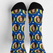 彼氏かわいいブルーのガールフレンドの写真 ソックス (上部)