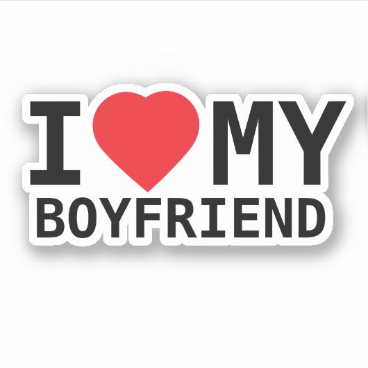 彼氏が大好き シール (正面)