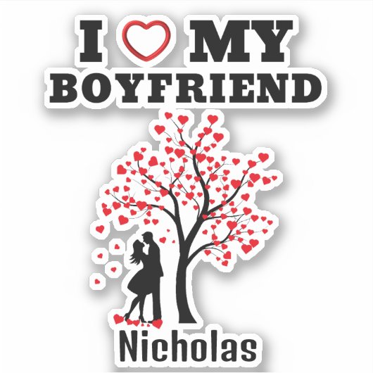 彼氏が大好き シール (正面)