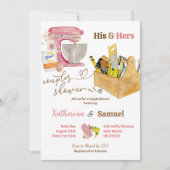 彼氏と彼女のカップルのシャワー招待状 招待状 (正面)