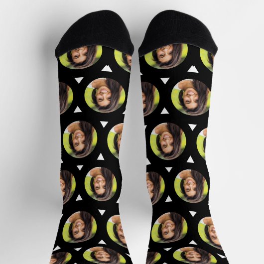 彼氏のかわいいブラックのガールフレンドの写真 ソックス (上部)