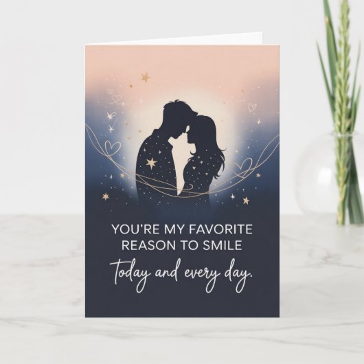 彼氏のためのロマンチックなデザイン カード (正面)