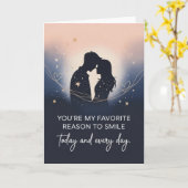 彼氏のためのロマンチックなデザイン カード (黄色い花)