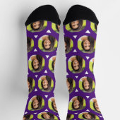 彼氏のガールフレンドが可愛い紫の写真 ソックス (上部)