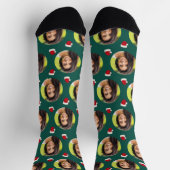 彼氏のガールフレンドの写真サンタ・エメラルドGr ソックス (上部)