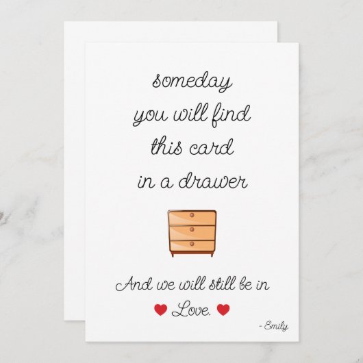 彼氏のクリスマス記念ギフトカード セーブザデート (正面/裏面)