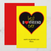 彼氏のバレンタインデー シーズンカード (正面/裏面)