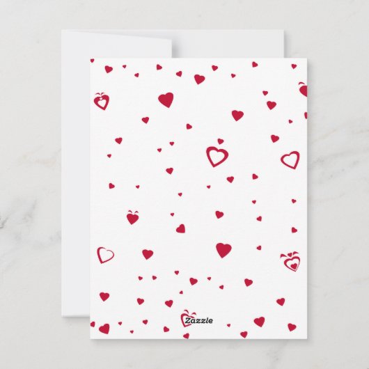 彼氏の写真が大好き赤いハート シーズンカード (裏面)