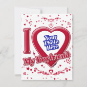 彼氏の写真が大好き赤いハート シーズンカード (正面)