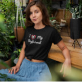 彼氏の写真が大好カスタムきパーソナライズされた Tシャツ