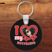 彼氏の写真が大好カスタムき キーホルダー (正面)