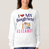彼氏の写真が大好カスタムき スウェットシャツ (正面)