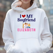 彼氏の写真が大好カスタムき スウェットシャツ