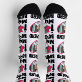 彼氏の写真が大好パーソナライズされたき ソックス (上部)