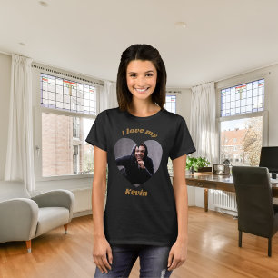 彼氏の写真に名前を入れて愛を表現 Tシャツ