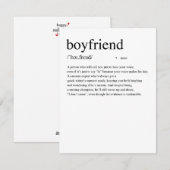 彼氏の定義 バレンタインデー カード (正面/裏面)