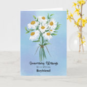 彼氏の結婚記念日の賛美花束 カード (黄色い花)