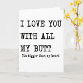 彼氏の誕生日すべての私のお尻 カード (黄色い花)
