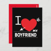 彼氏の誕生日と記念日が大好き ポストカード (正面/裏面)