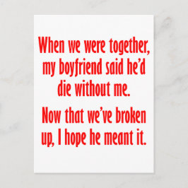 彼氏は私がいなくて死ぬって言ってた ポストカード