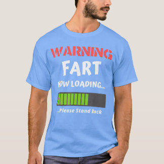 彼氏へのおならユーモアプレゼント 警告 おならロード中 Tシャツ