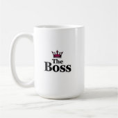 彼氏へのクラウン付き面白リーダーシップコーヒーマグ コーヒーマグカップ (左)