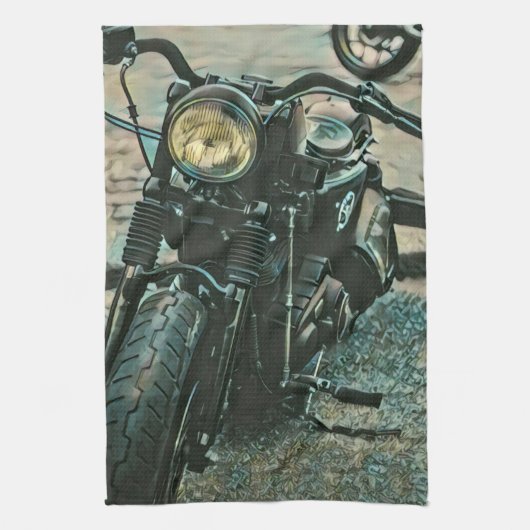 彼氏へのバイクギフト キッチンタオル (縦)