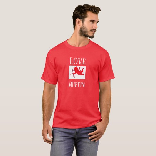 彼氏へのバレンタインデープレゼント ラブマフィン Tシャツ (正面フル)