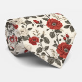 彼氏への芸術的なクリスマスプレゼント ローズフラワー ネクタイ (ロール)