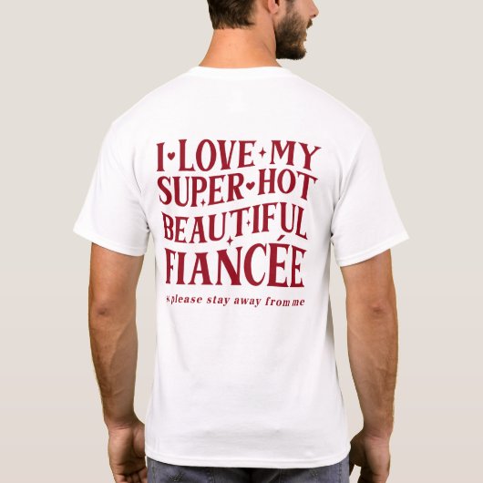 彼氏への面白い婚約ギフト Tシャツ (裏面)