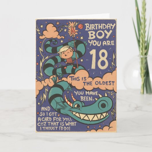 彼氏への18歳の誕生日カード カード (正面)