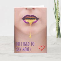 彼氏または彼女への下品なカード