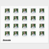 彼氏や彼女への誕生日パーティーに写真を personalize スクエアシール (シート)