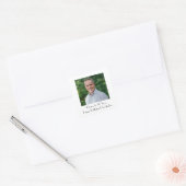 彼氏や彼女への誕生日パーティーに写真を personalize スクエアシール (封筒)