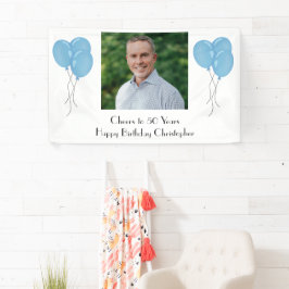 彼氏や彼女への誕生日パーティーに写真を personalize 横断幕
