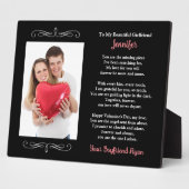 彼氏カスタムから私のガールフレンドへの写真 フォトプラーク (側面)