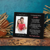 彼氏カスタムから私のガールフレンドへの写真 フォトプラーク (側面)