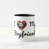 彼氏カスタムが大好きパーソナライズされたの写真 マグカップ (中央)