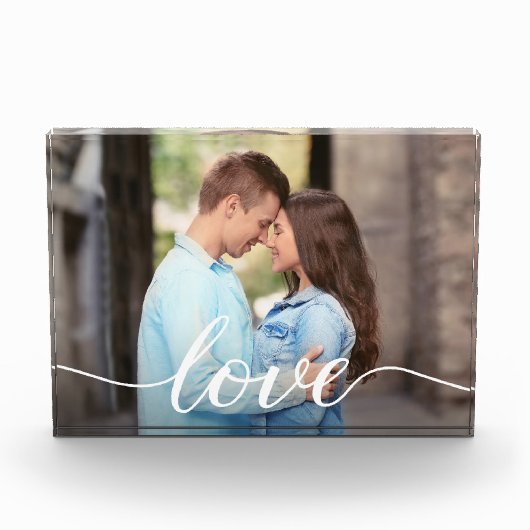 彼氏カスタムとガールフレンドの写真ラブスクリプト フォトブロック (正面)