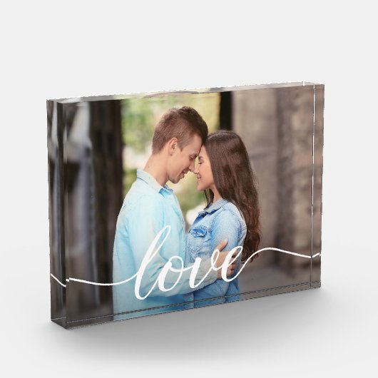 彼氏カスタムとガールフレンドの写真ラブスクリプト フォトブロック (左)