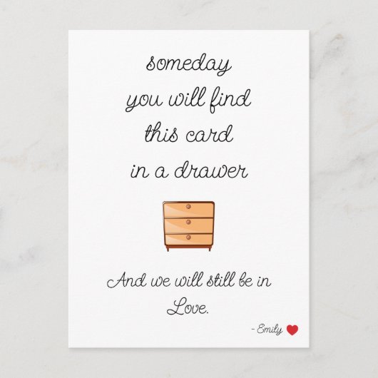 彼氏ギフトカード記念日ラブカード 案内ポストカード (正面)