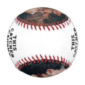 彼氏パーソナライズされたの写真 野球ボール (裏面)