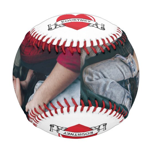 彼氏パーソナライズされたの写真 野球ボール (正面)